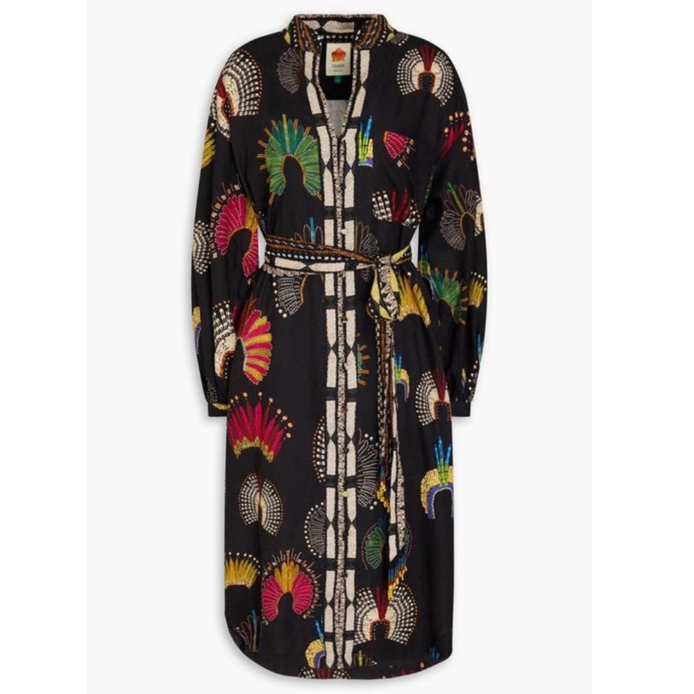 FARM Rio Colorful Bead-Embellished Dress